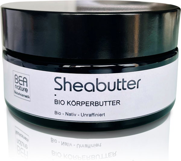 BIO Sheabutter DUO Mit Rizinusöl, 100 G Im Glastiegel – Naturrein & Kaltgepresst