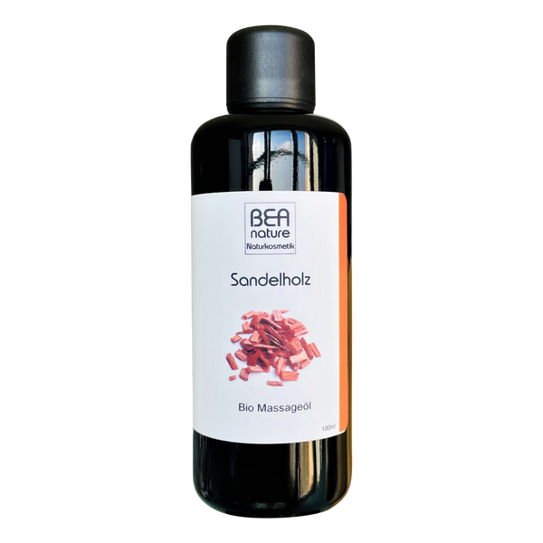 Sandelholz aus Indien. Bio Mandelöl zur Massage.