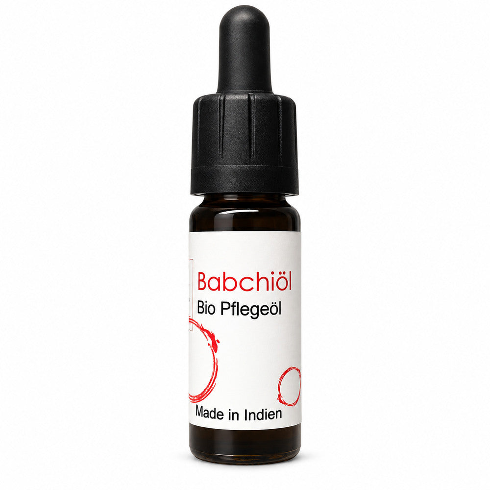 Bio Babchiöl – Produkt auf weissem Hintergrund