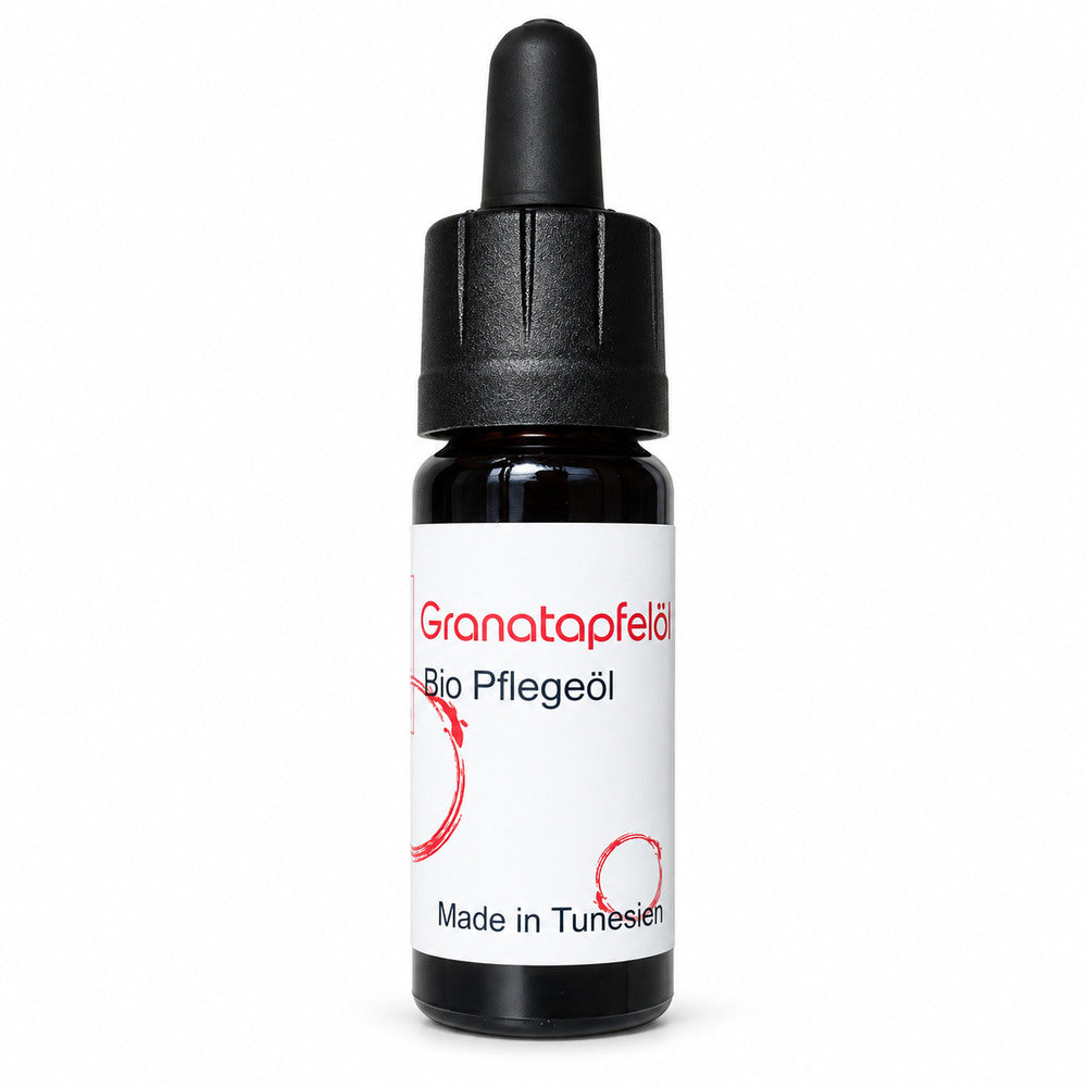 Granatapfelsamenöl – Produkt auf weissem Hintergrund