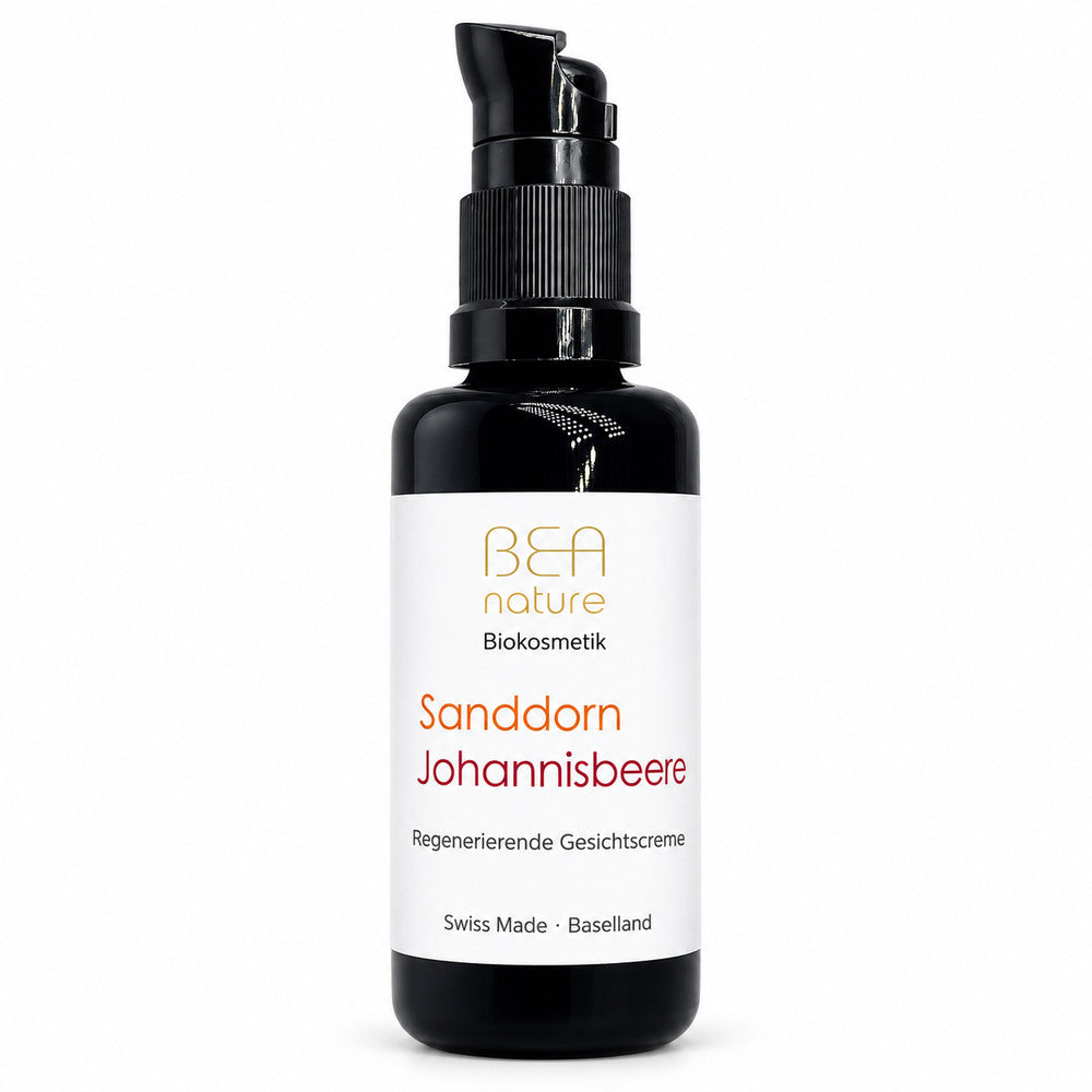 Sanddorn & Johannisbeere Regenerierende Gesichtscrème – Produkt auf weissem Hintergrund