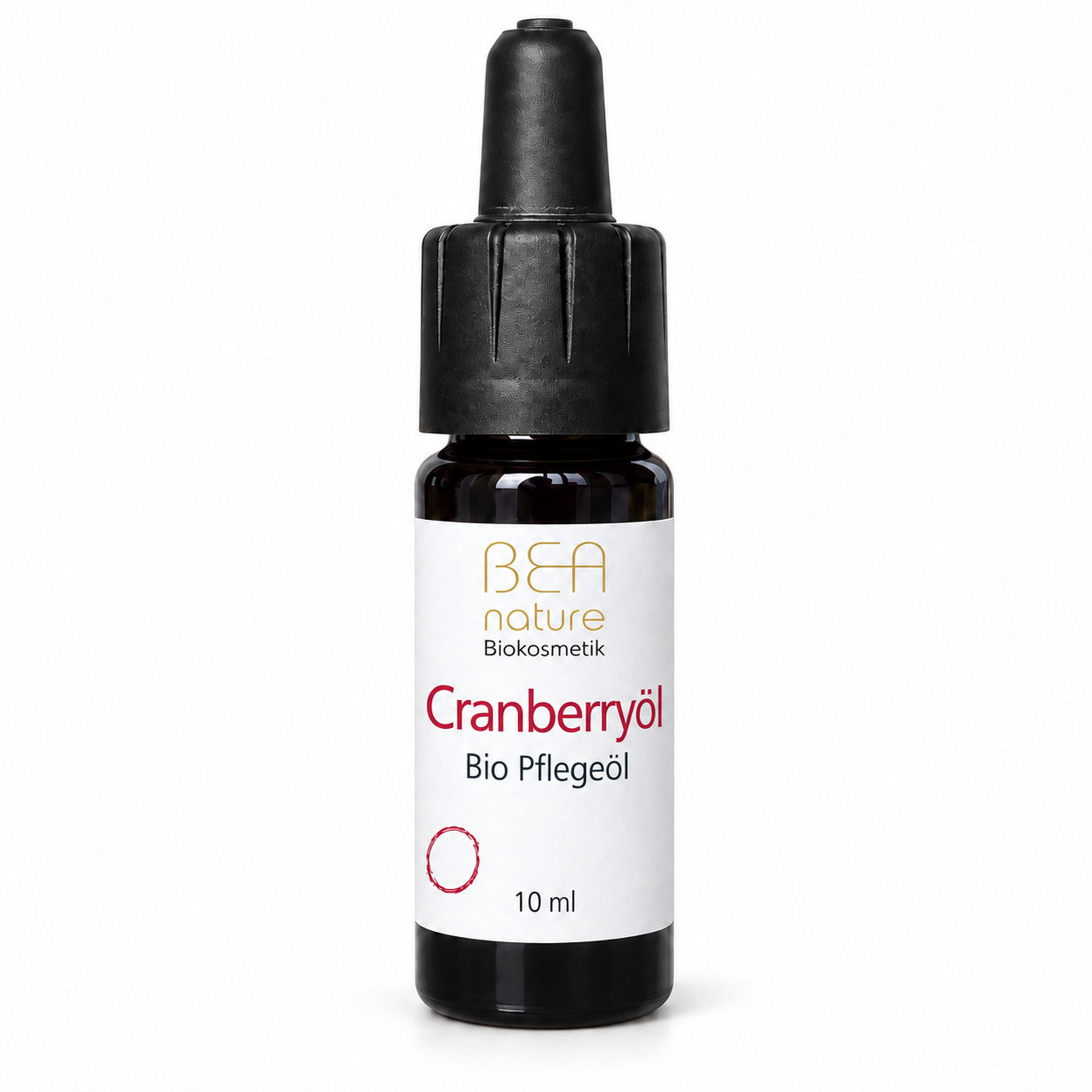 Huile de cranberry – Produkt auf weissem Hintergrund
